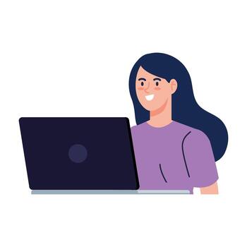 Woman using a laptop to browse the internet while researching Competency Demonstration Report (CDR) requirements for Engineers Australia.