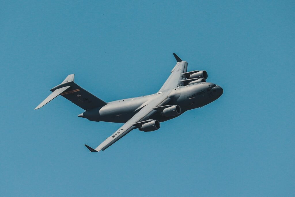 Aeronautical Engineer CDR Sample – ANZSCO 233915 featuring a large transport aircraft in flight, demonstrating aircraft design, aerodynamics, propulsion systems, and aviation engineering concepts.